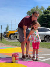 asphalt mural