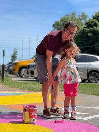 asphalt mural