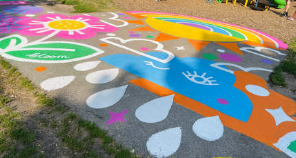 asphalt mural