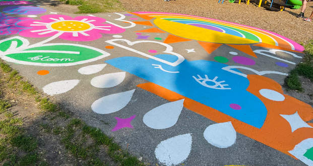 asphalt mural