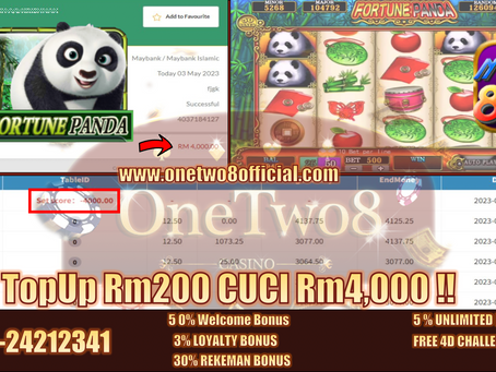 ‼️Muntah DUIT Ohhh ‼️Game Mega888 🐼Panda🐼 Kasi Cuci 💰Rm4,000💰BET 12.50 Game🔥 OneTwo8 Byk ONG🔥