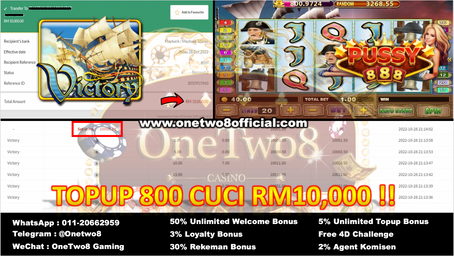 Member CUCI RM10,000‼️Game Pussy888 ♦️Victory♦️ ONG ONG Selalunya Muntah Hadiah Besar😍