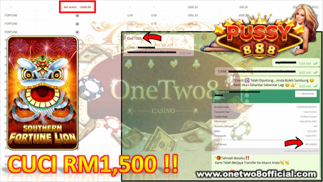 Hari-Hari Cuci Besar‼️Game Pussy888 "Fortune Lion" Muntah ‼️💰1,500 Ribu, Jadi Kaya Dengan Kami ‼️