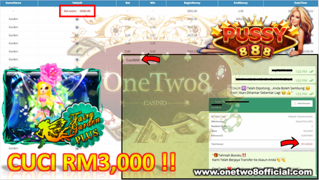‼️Muntah Duit ohhh ‼️Game Pussy888 "Fairy Garden" Kasi Cuci 💰Rm3,000💰Game OneTwo8 Banyak ONG‼️