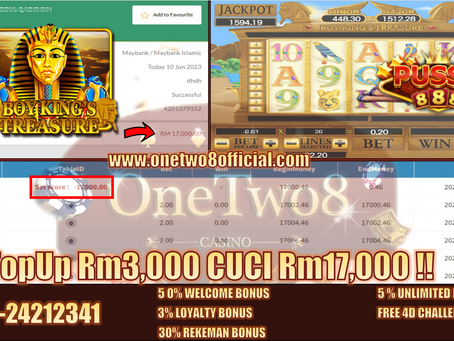 OneTwo8 Betul‼️CUN‼️Pussy888 Game🏜BoyKing🏜 Bet 2.00 Kasi Cuci 💰Rm17,000💰 PM Amoi Skrg🔥ONG ONG🔥