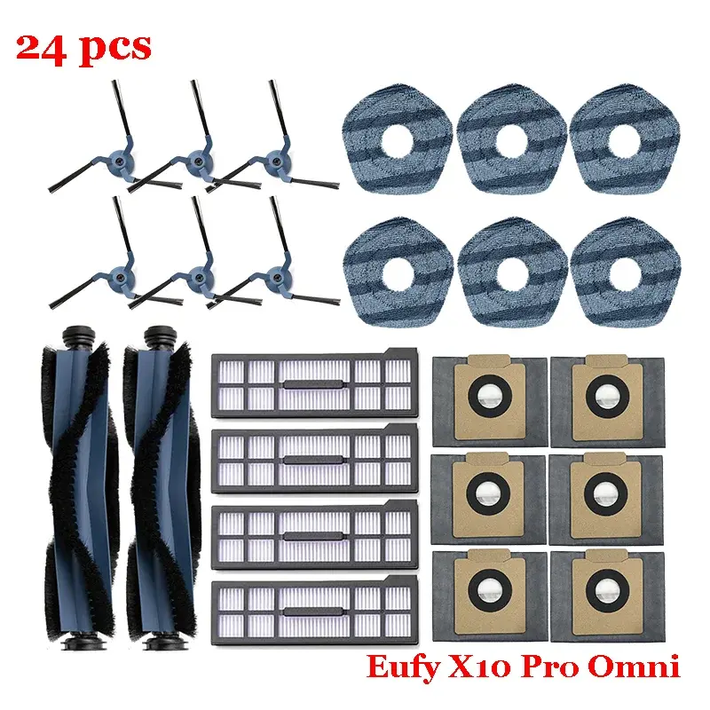 Thumbnail: For Eufy X10 Pro Omni Replacement Parts Accessories Roller Side Brush Filter Mop