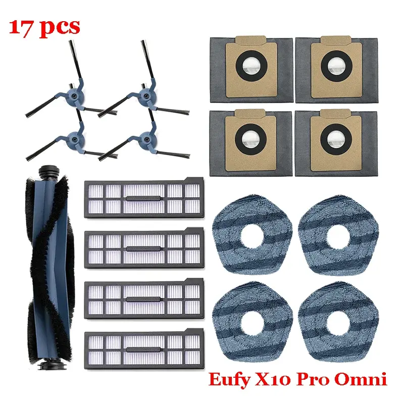 Thumbnail: For Eufy X10 Pro Omni Replacement Parts Accessories Roller Side Brush Filter Mop