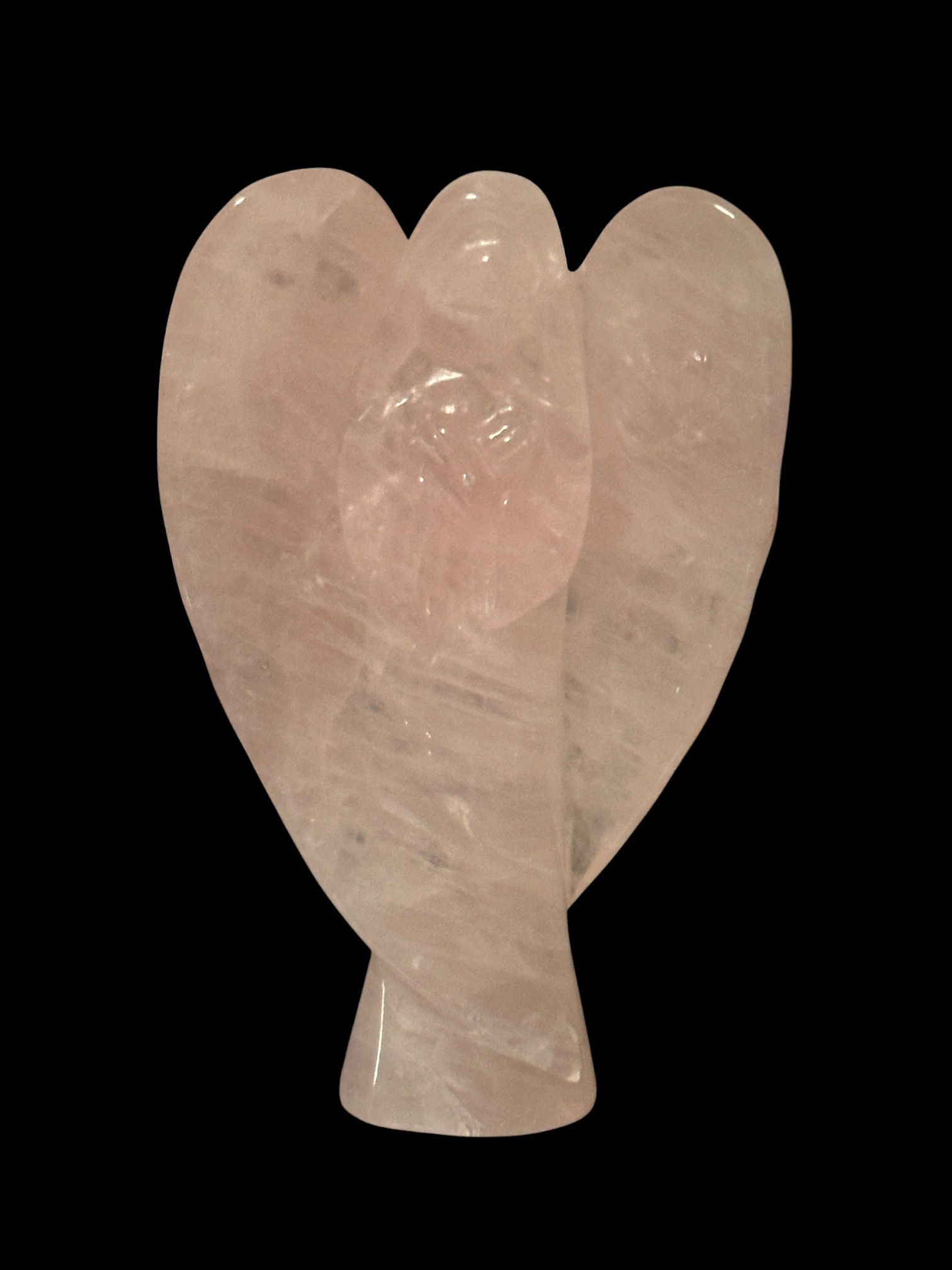 Rose quartz Angel carving