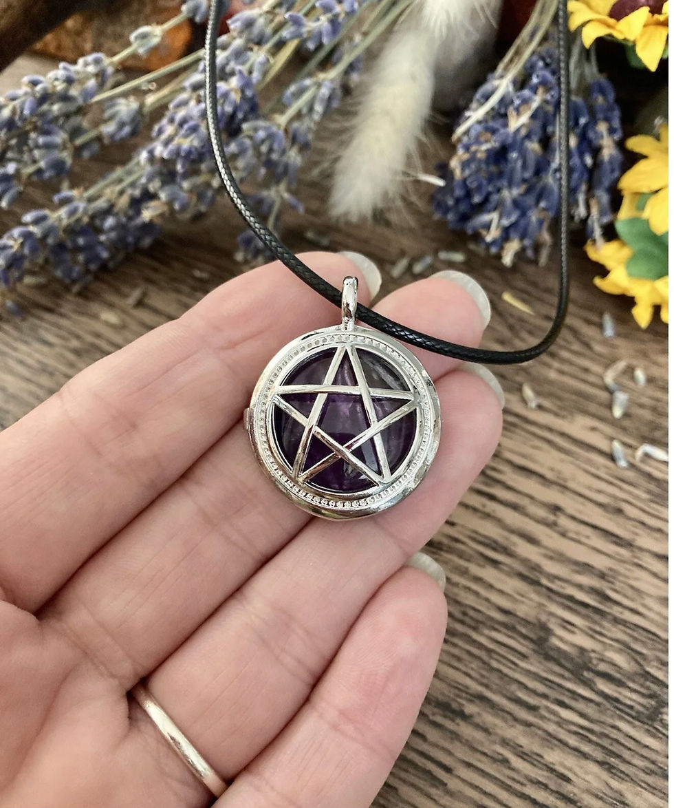 Stunning Wiccan pagan protection necklace