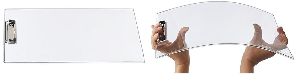 Thumbnail: Transparent Exam Clipboard – Writing Pad with Hanger, 355 × 240 mm