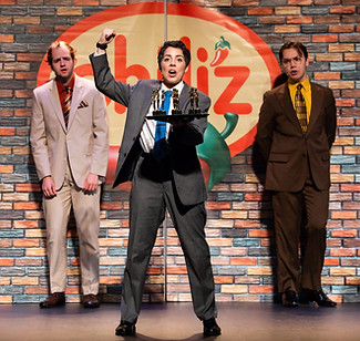 Tim Powers (TOBY,) Sarah Mackenzie Baron (MICHAEL,) and Christian Fary (DWIGHT) performing The Dundies in The Office! A Musical Parody North American Tour