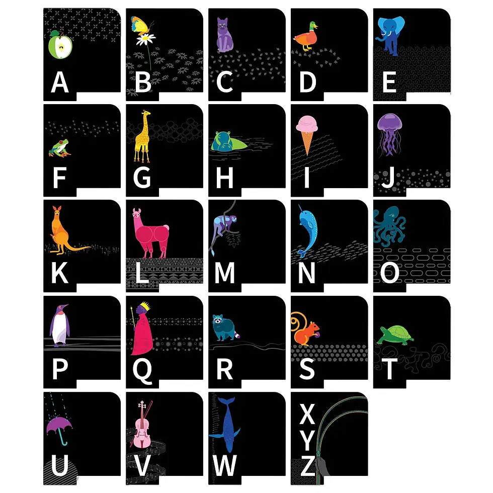Miniaturebillede: Demco® Bookshelf Dividers A-Z Graphics Set