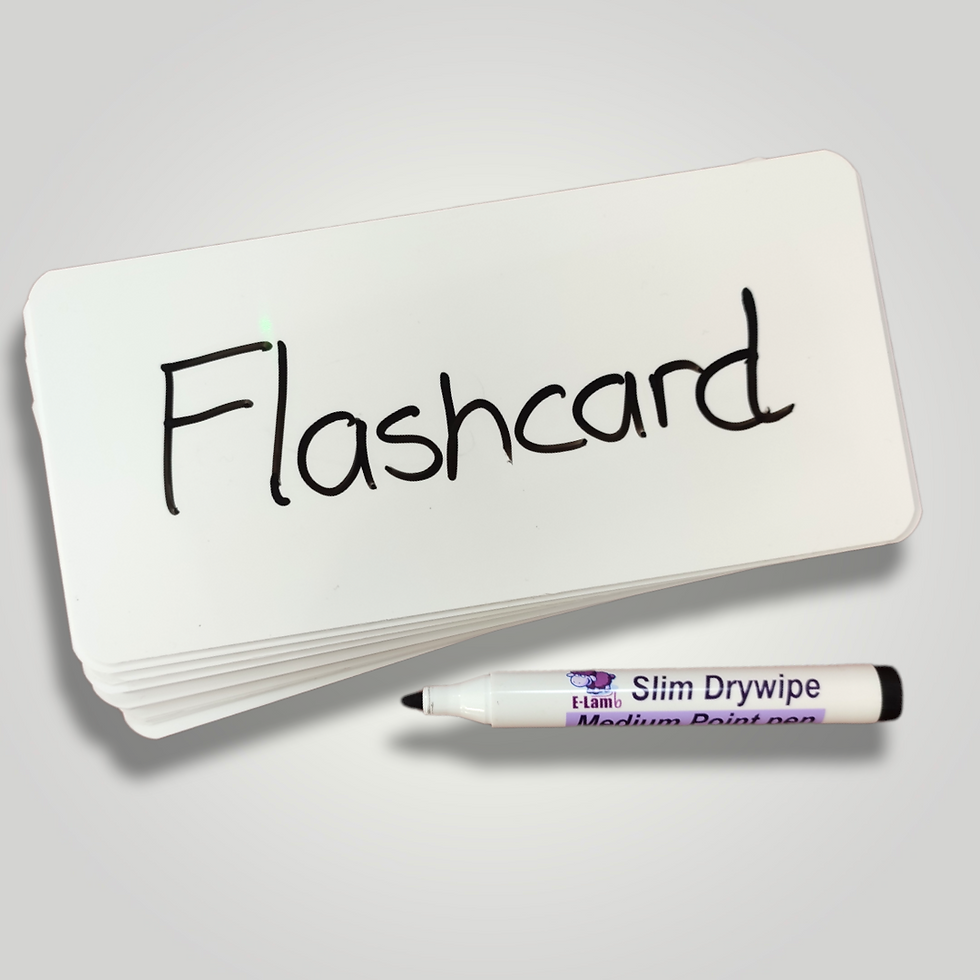 Thumbnail: Dry Wipe - Whiteboard Flashcard - Pack of 10