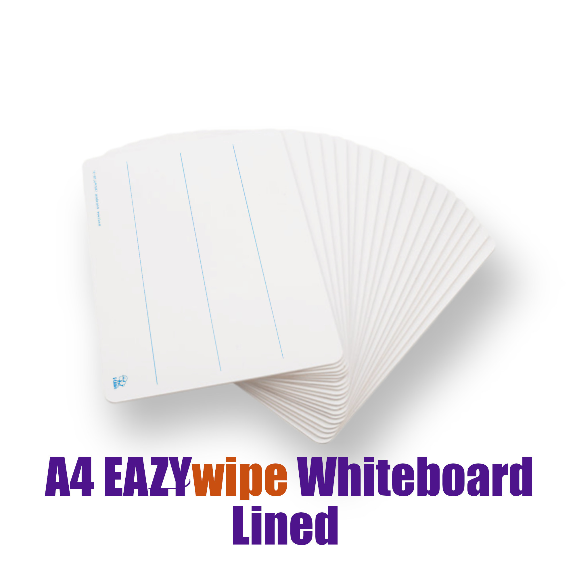 A4 Dry Wipe Whiteboard - Lined - Pack of 3