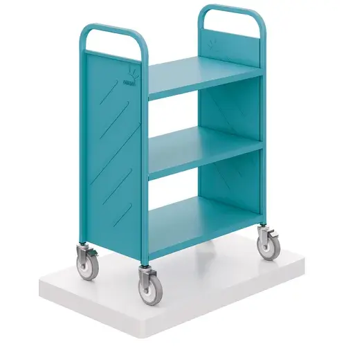 Miniature : Demco® LibraryQuiet™ 3 Flat Shelf Booktrucks