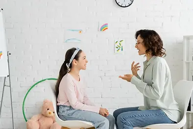 Speech therapy session supporting child communication development