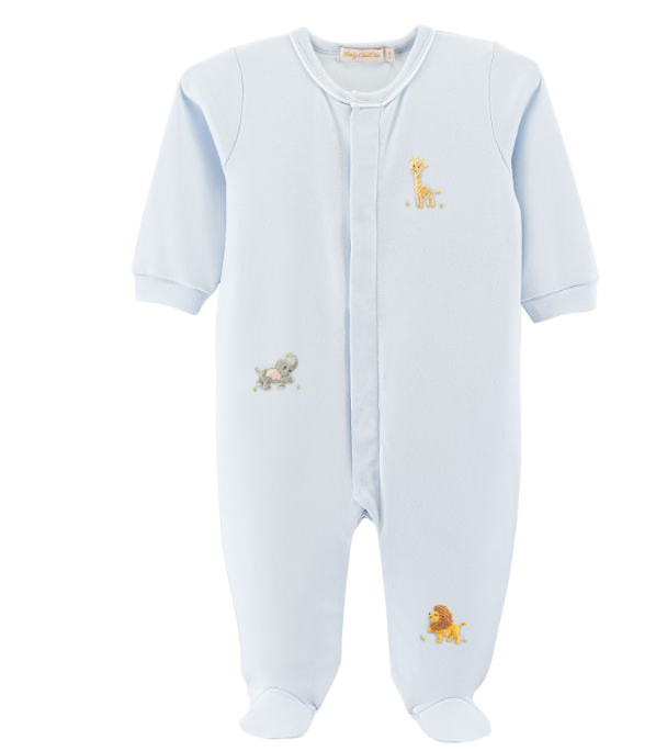 Safari adventure footie w/ piping trim