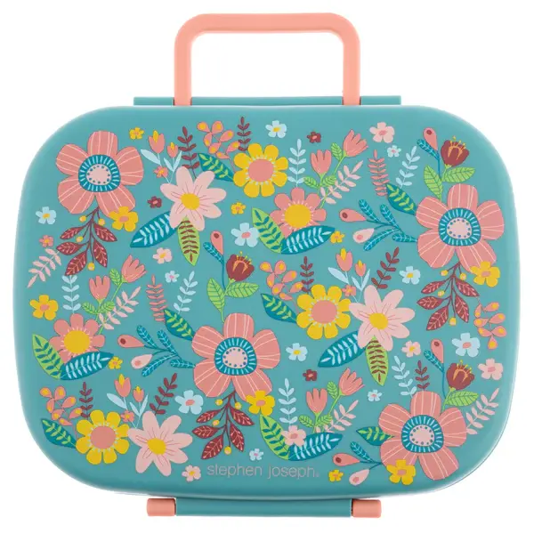 BENTO BOX WITH REMOVABLE TRAY TURQUOISE