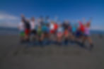 More jumping kids on sand