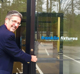 Dave opening Franklin Fixtures door