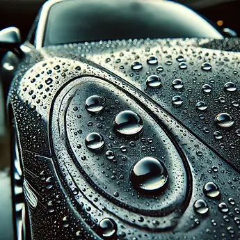 DALL·E 2024-06-14 18.57.53 - An image of a Porsche with water droplets beading off its sur