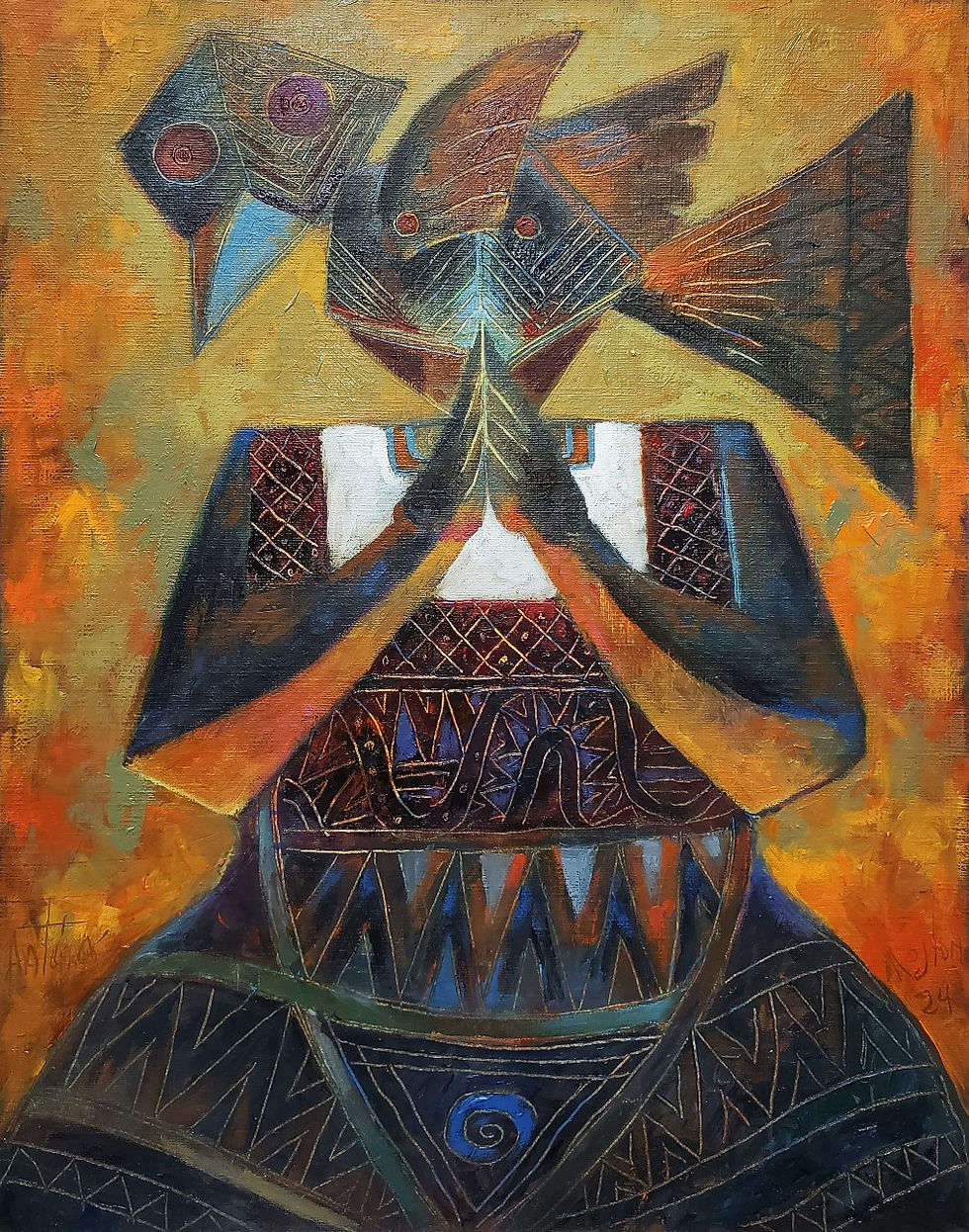 TRANSFIGURACIÓN LUMINOSA (ÓLEO SOBRE PAPEL)
