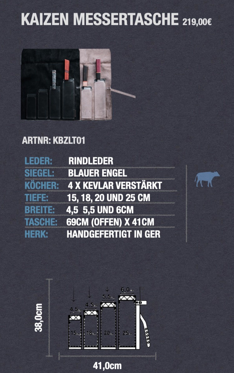Miniaturbild: Messertasche "Kaizen X Wunschleder"
