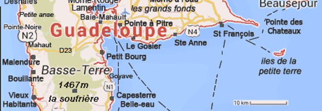 Carte de Guadeloupe