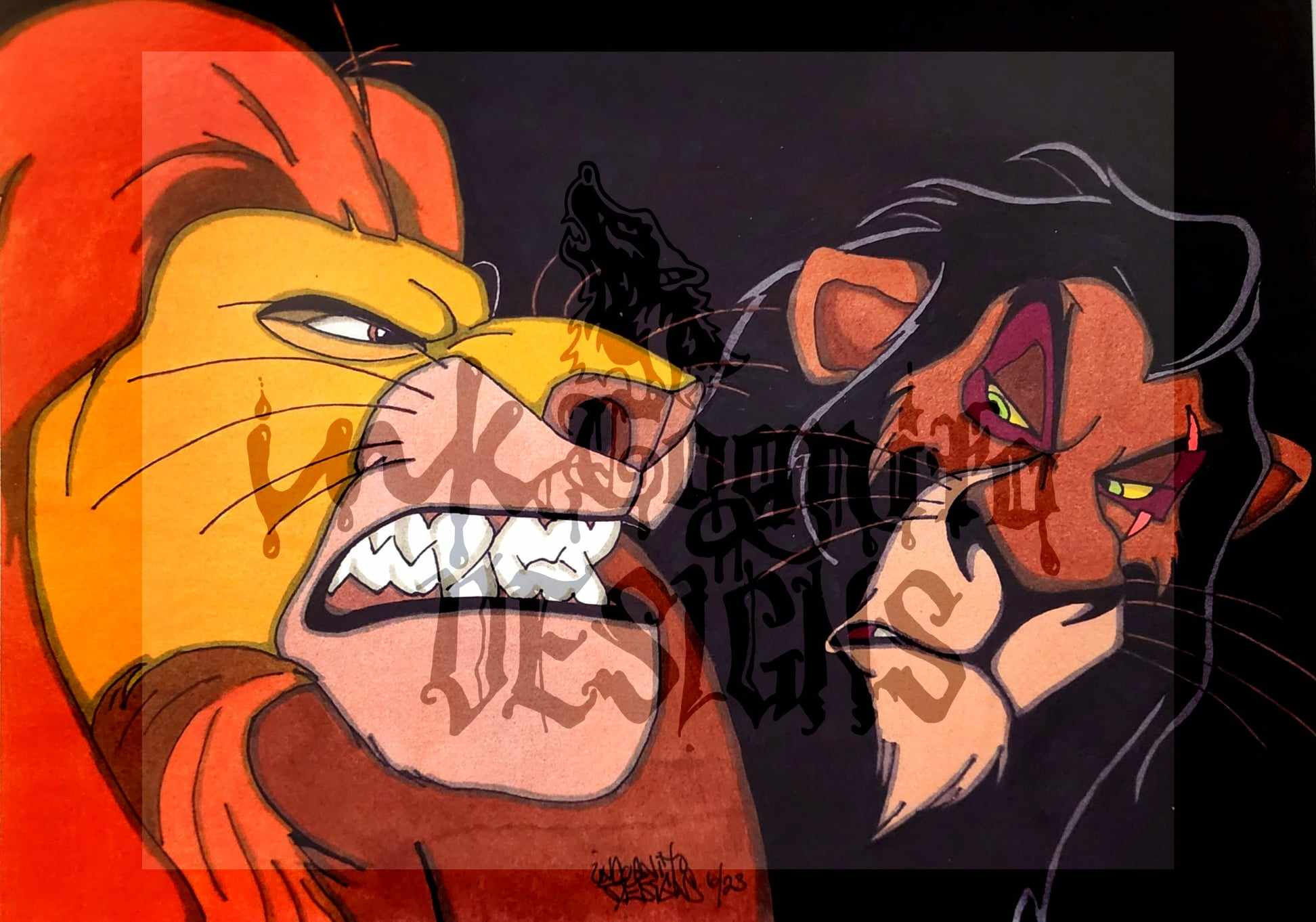 Mufasa vs Scar (8.5x11) Print