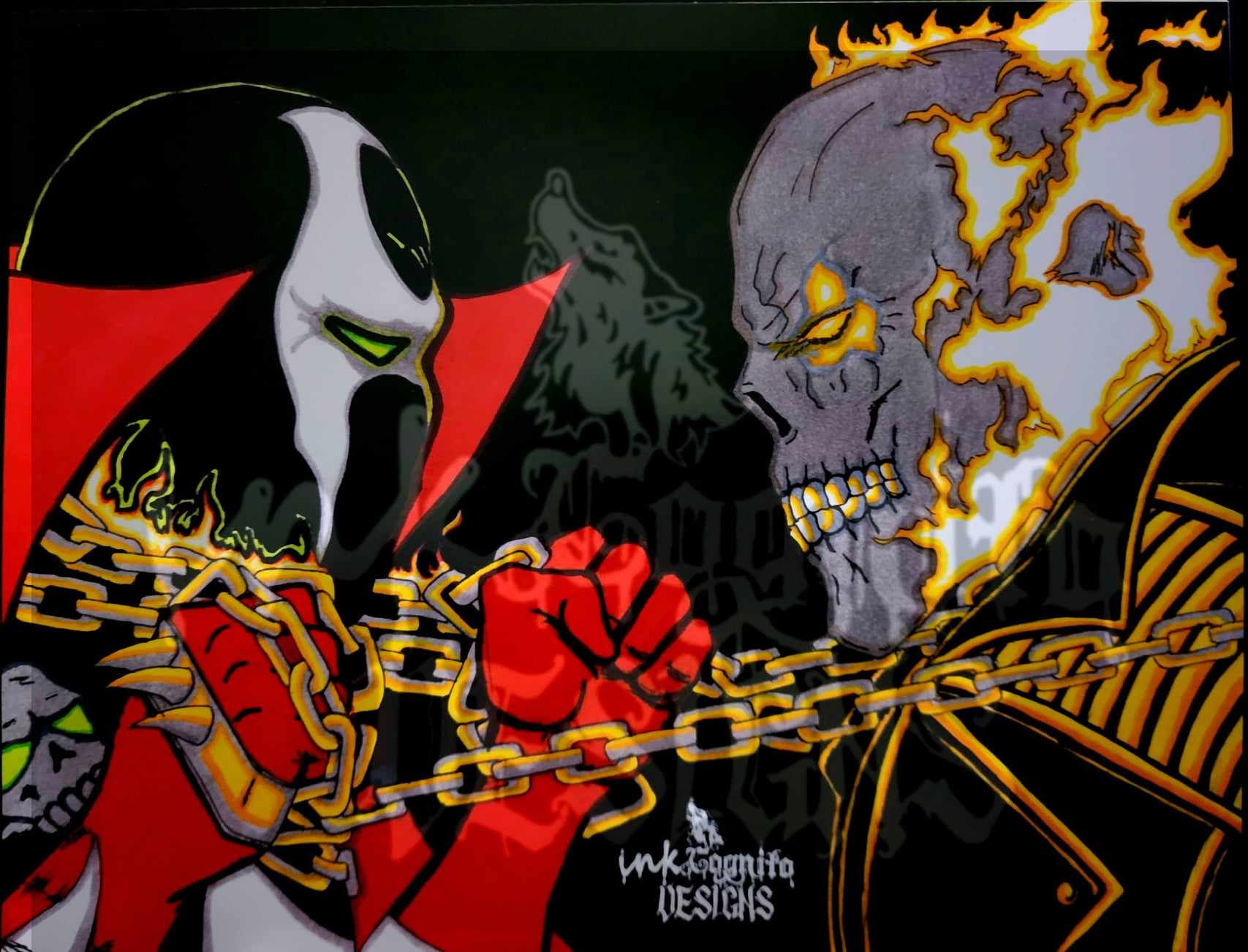 Spawn vs Ghost Rider (8.5x11) Print