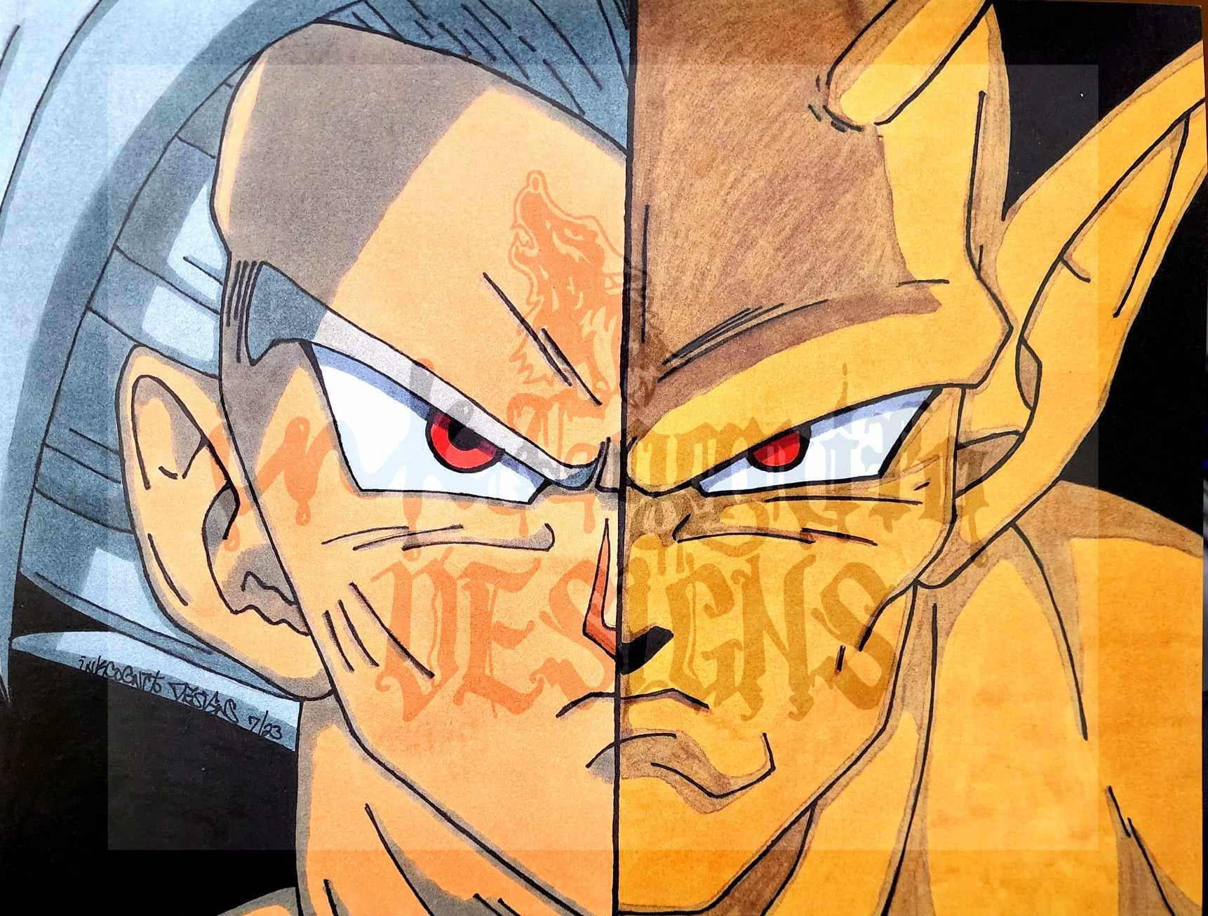 Evolution of Power | Gohan Beast / Orange Piccolo (8.5x11) Print