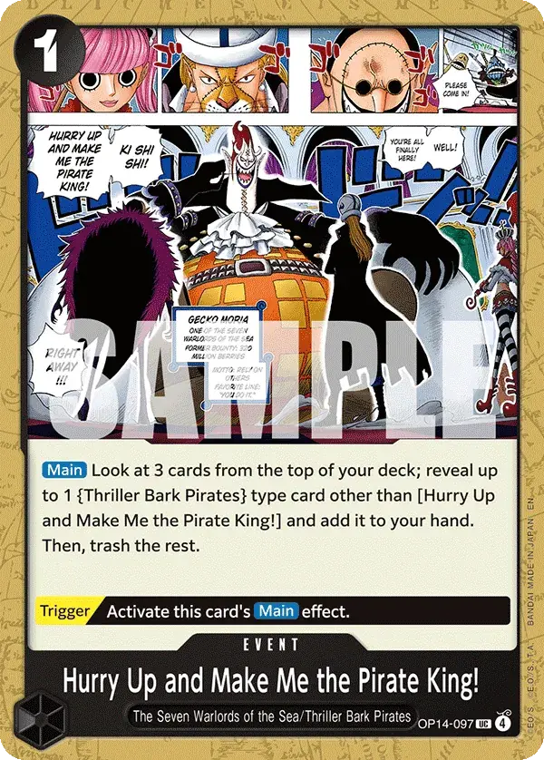 Hurry Up and Make Me the Pirate King! OP14-097