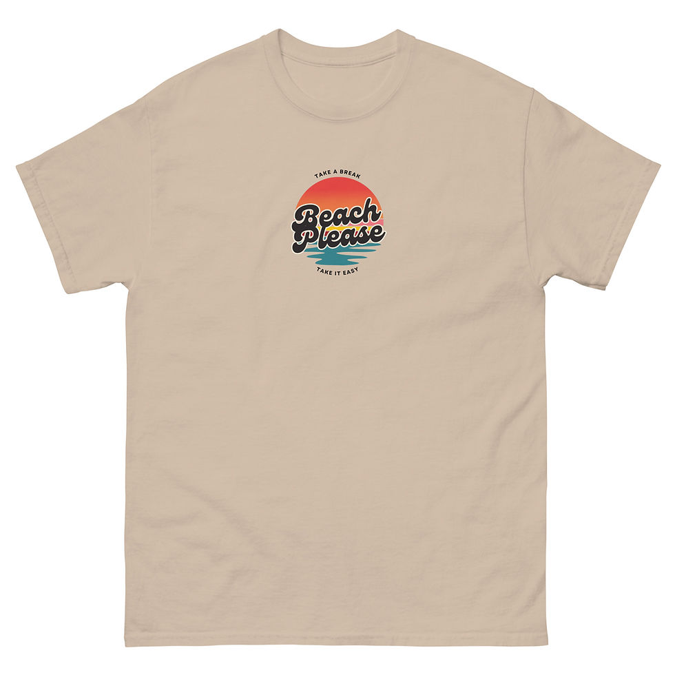 Thumbnail: “Beach Please" Unisex T-Shirt - Funny Summer
