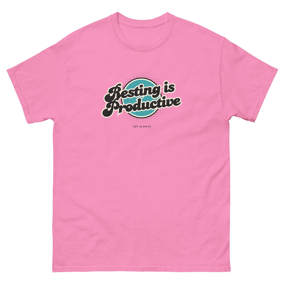 Thumbnail: "Resting Is Productive" Unisex T-Shirt, Mental Health, Burnout Recovery 