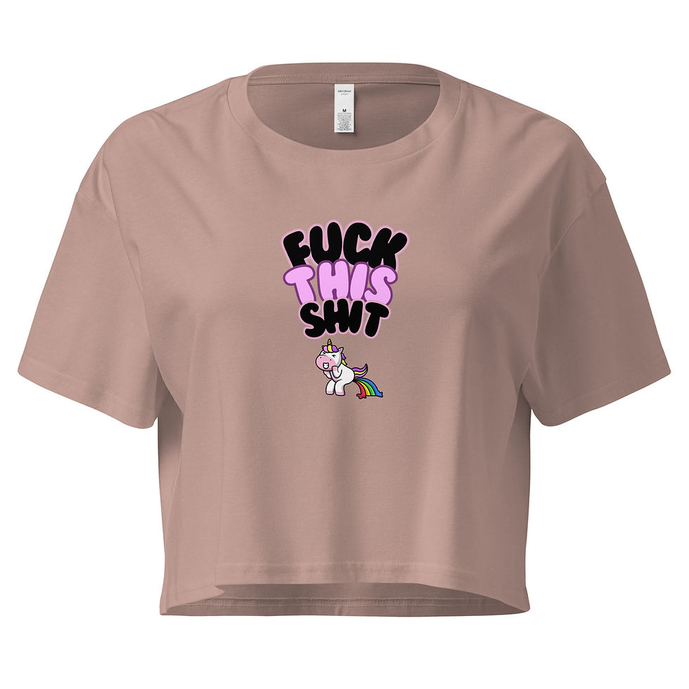 Thumbnail: “Fuck This Shit" Unicorn Crop Top - Unisex Chaos, Sass & Burnout Recovery