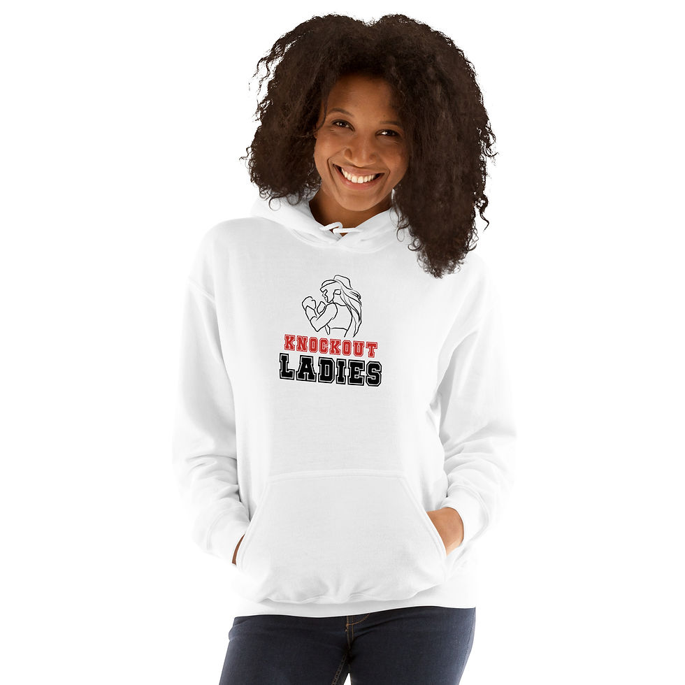 Thumbnail: "Knockout Ladies BLACK LOGO" hoodie