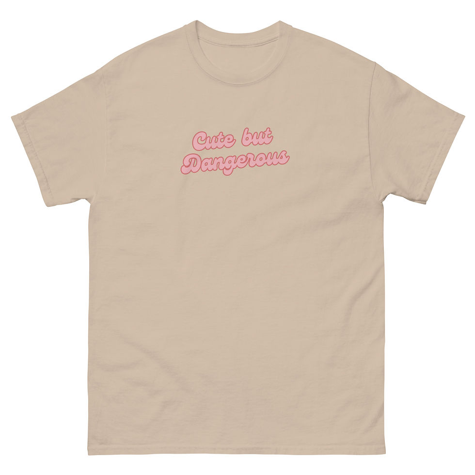 Thumbnail: "Cute but Dangerous" Unisex T-Shirt – Bold Funny | Mental Health with Attitude
