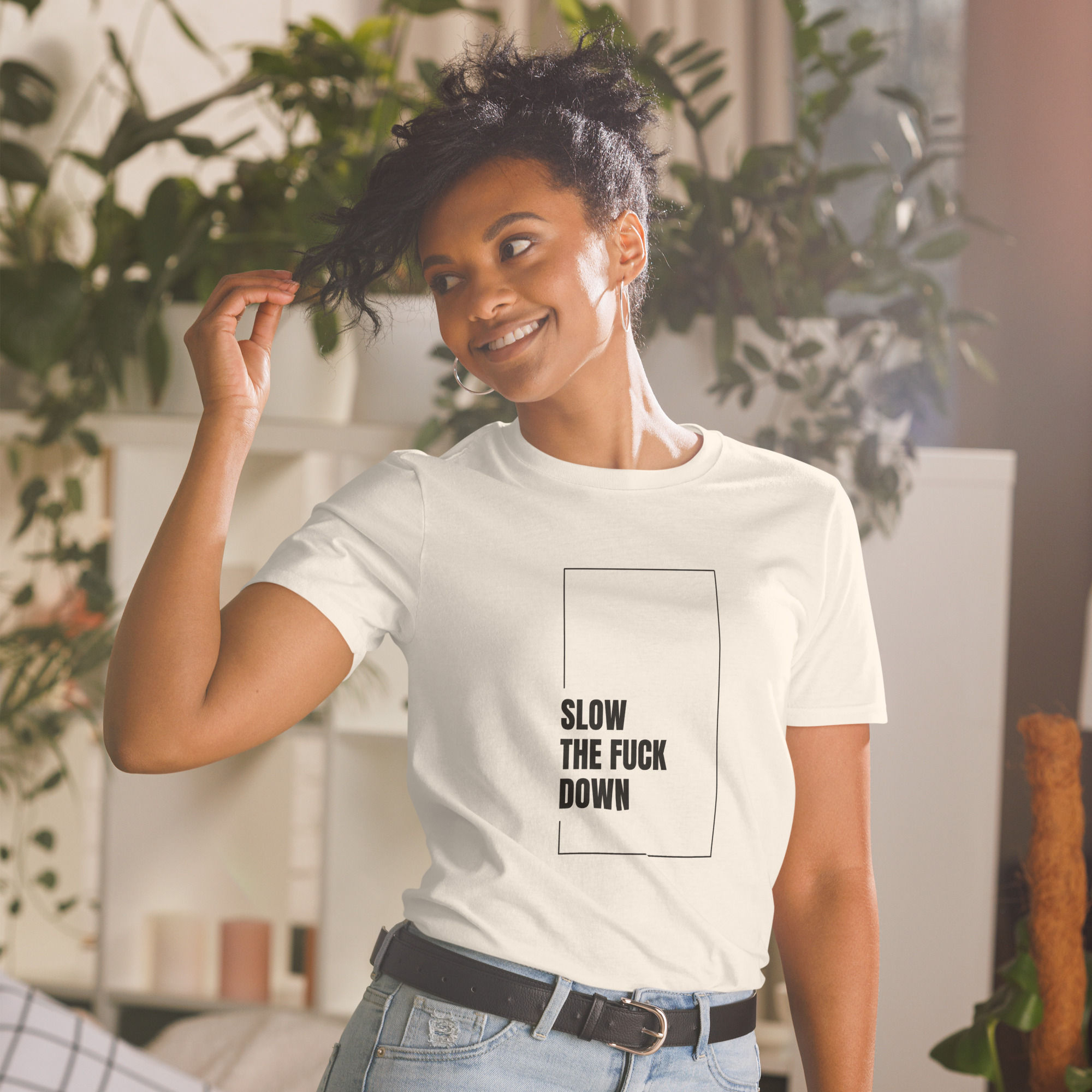 "Slow the Fuck Down" – Unisex Mental Health T-Shirt 