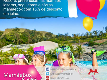 Rio Quente Resorts com 15% de desconto para o Clube MamãeBox