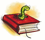 bookworm on book blinking.gif