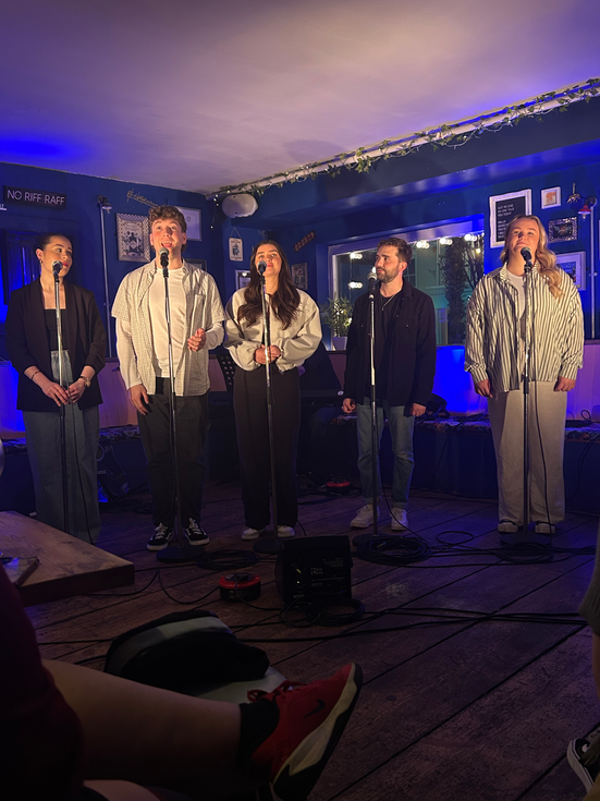 Our wonderful cast of 'Recharged' at The Libertine, Worthing on 6th April, 2025