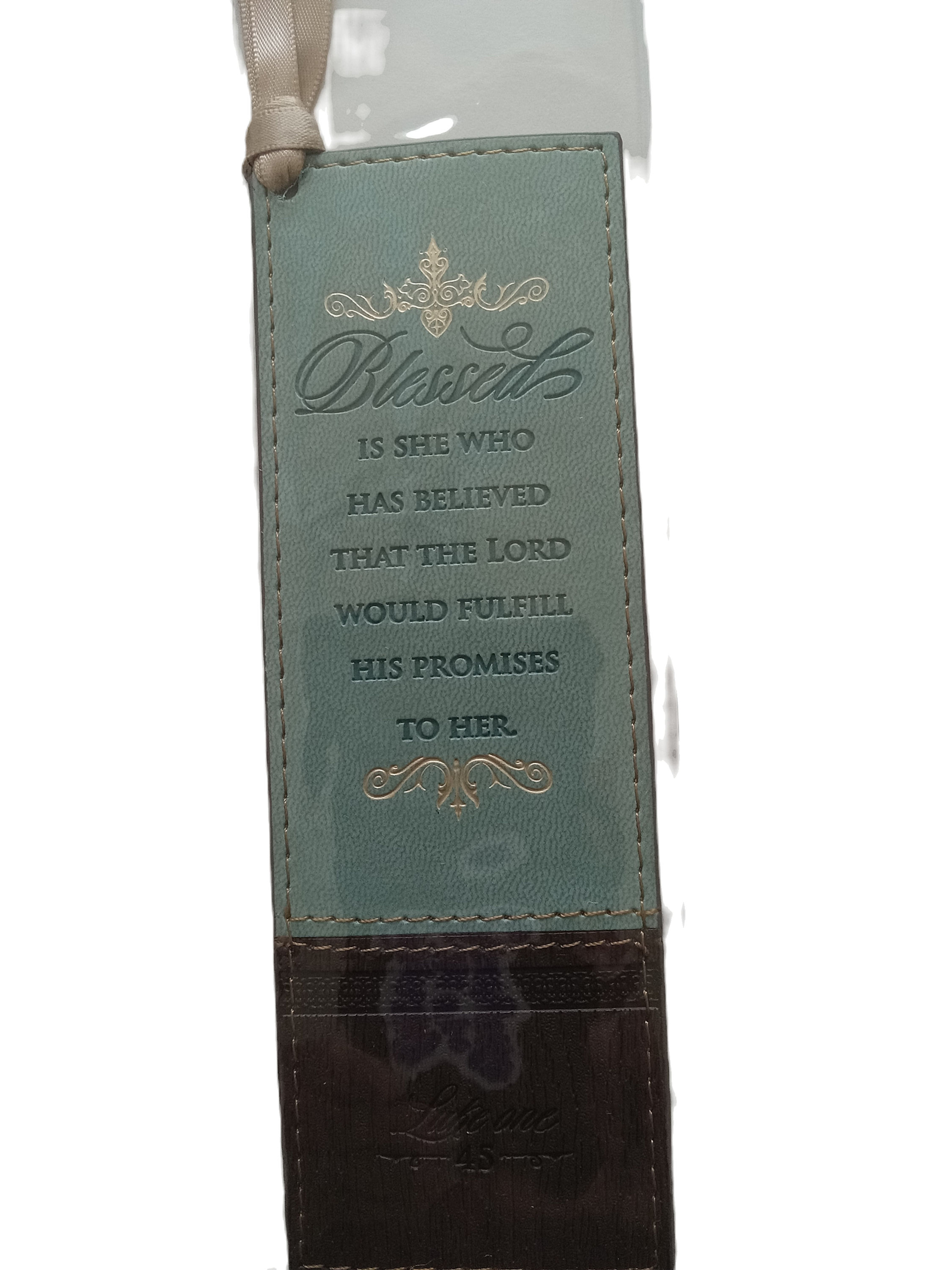 Leather Bookmark-brown/green