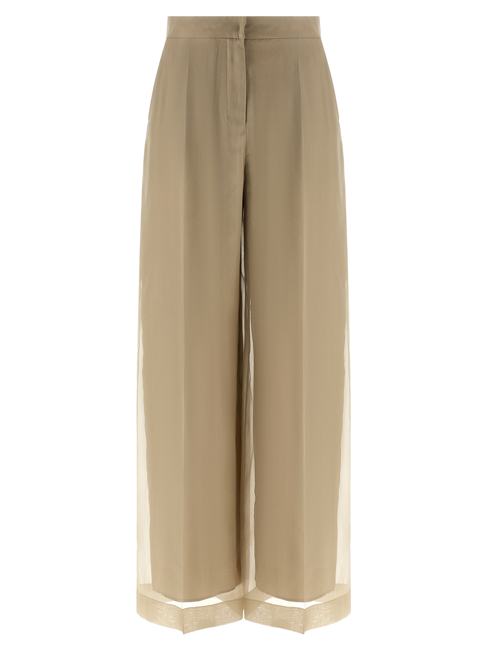 Max Mara Beige Silk Casual Pants