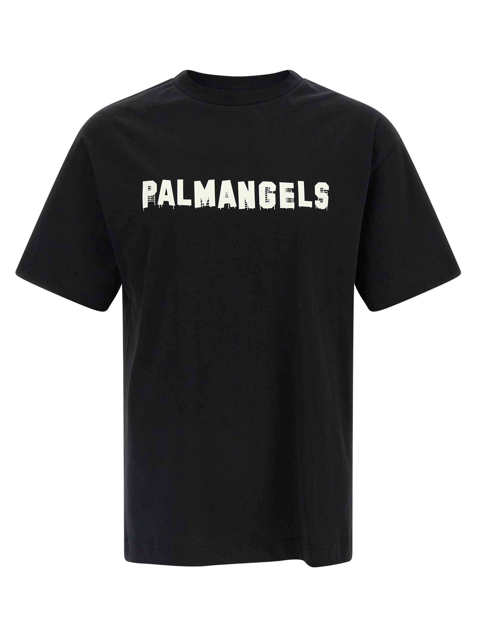 Palm Angels Black Cotton T-Shirt
