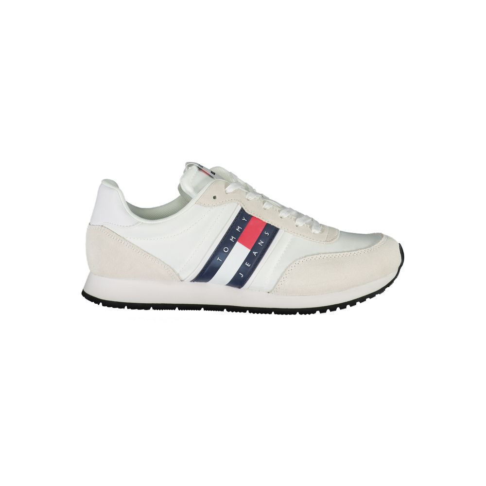 Bianco Polyester Men Sneaker
