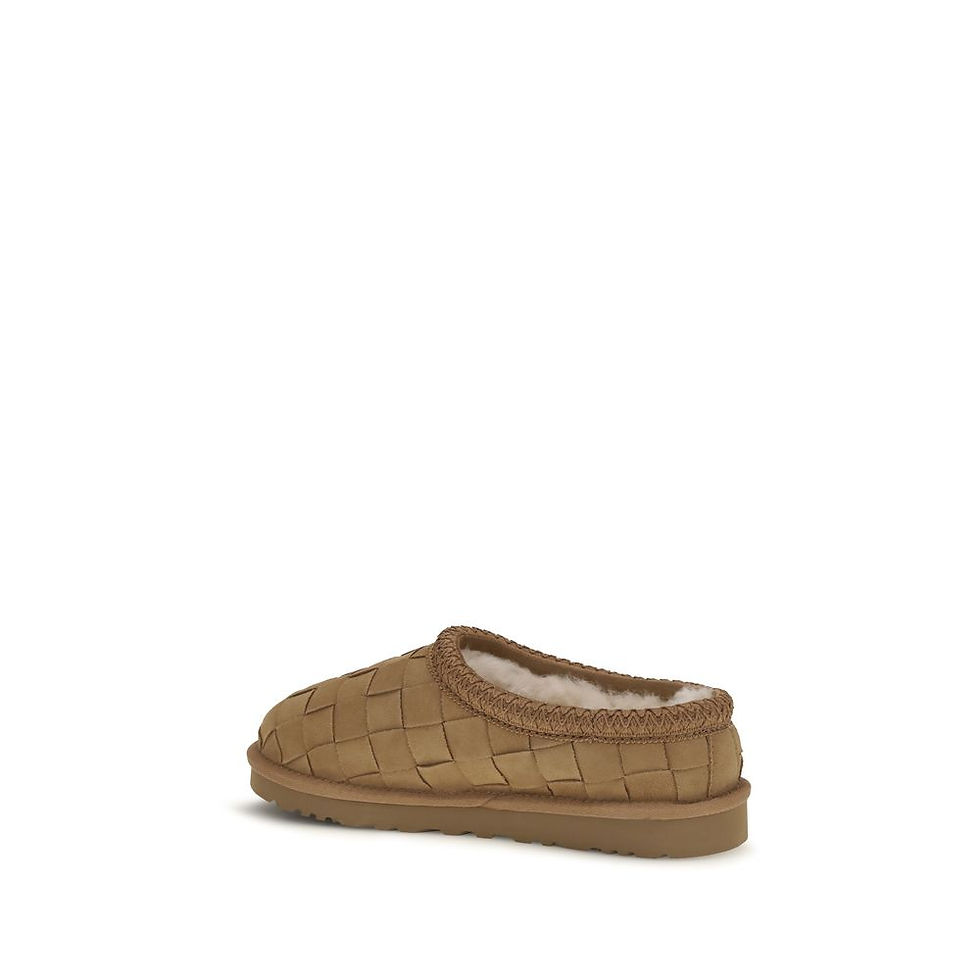Thumbnail: UGG Beige Suede Leather Mules