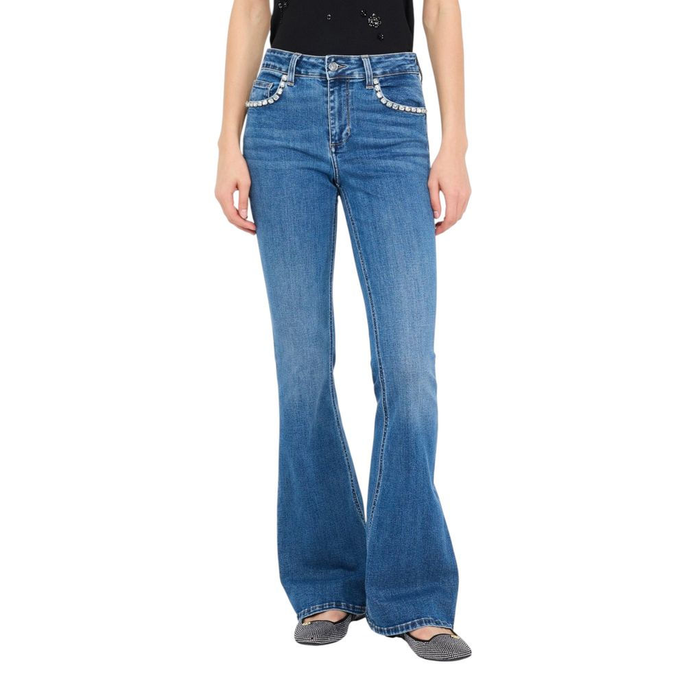 Liu Jo Blue Cotton Bootcut Jeans