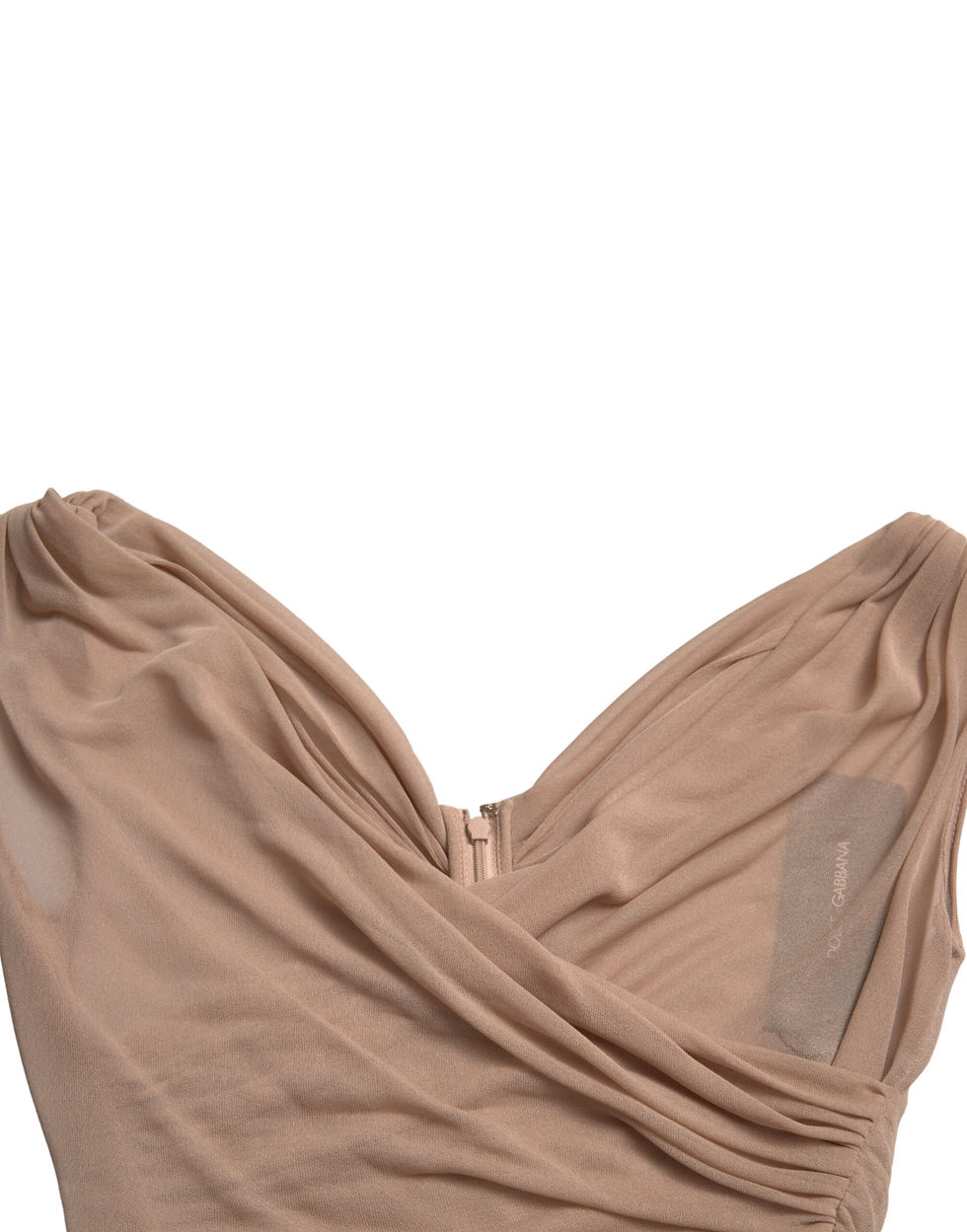 Miniatura: Beige Viscose V-neck Sleeveless Tank Top