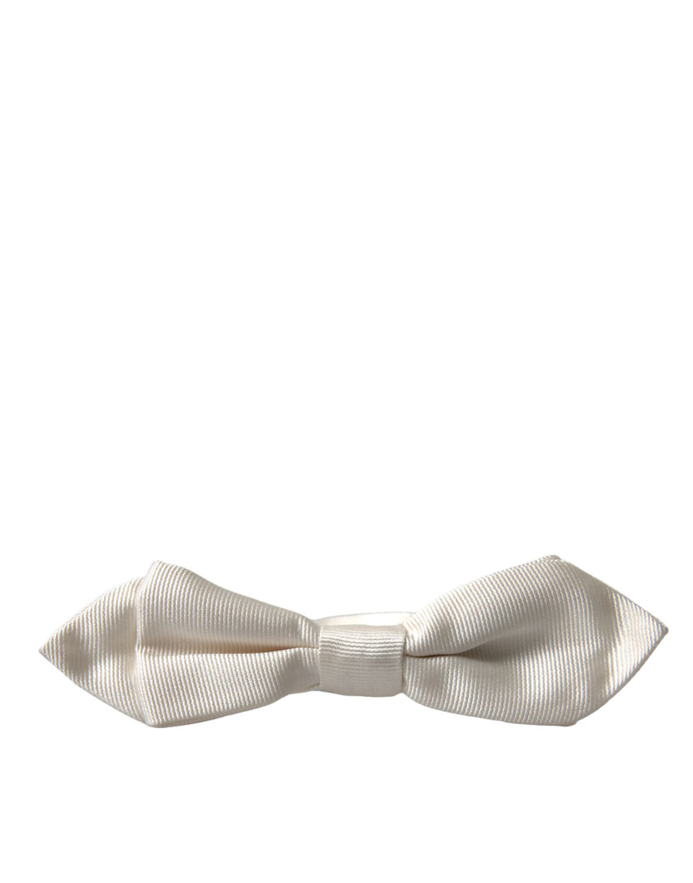 Miniatura: White Silk Slim Adjustable Neck Papillon Bow Tie