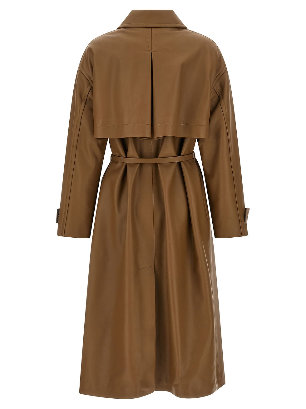 Thumbnail: Fendi Brown Lamb Leather Coat